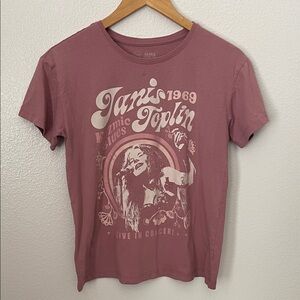 Janis Joplin mauve pink graphic tee S/M